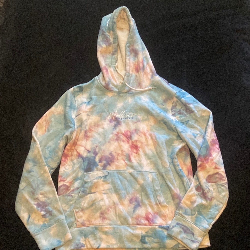 Hollister tie-dye hoodie pink/blue/purple